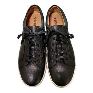 BROTHERS UNITED BLACK LEATHER SHOES